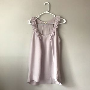 Wilfred dusty lilac silk ruffle blouse